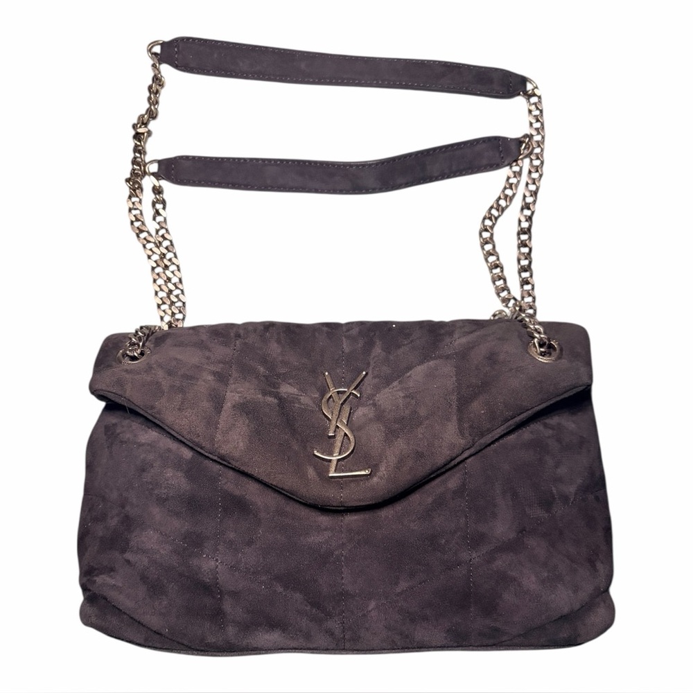 Saint Laurent Loulou Medium Suede Shoulder Bag 12” X 7” X 4”